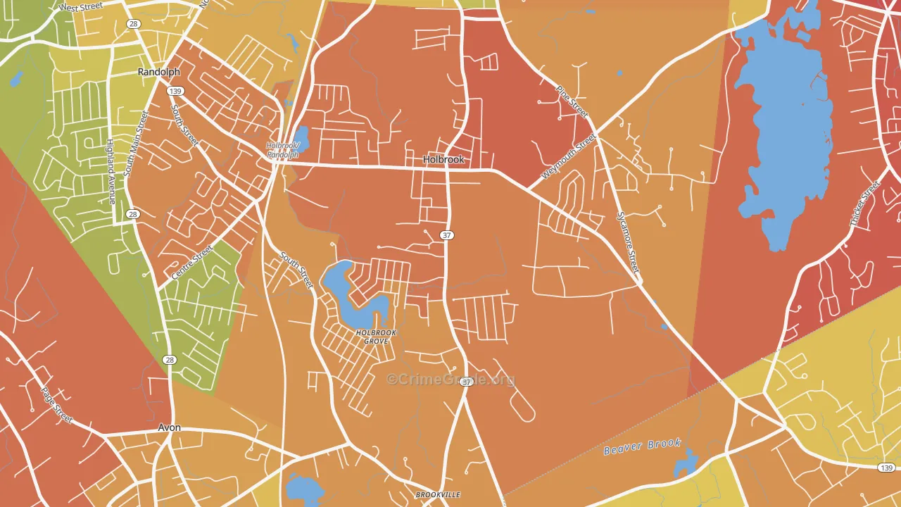 02343, MA Map of Vehicle Theft Rates