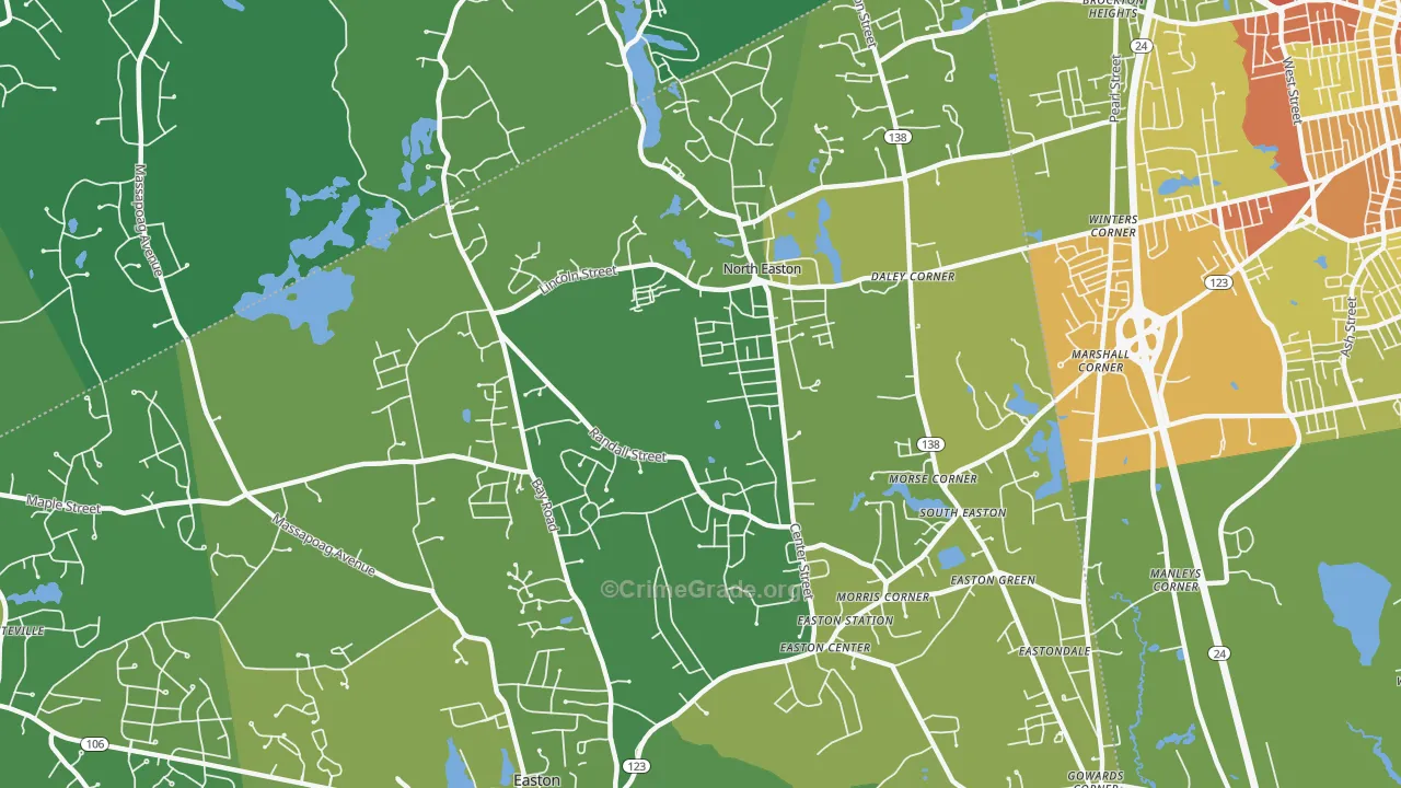 02356, MA Map of Vehicle Theft Rates