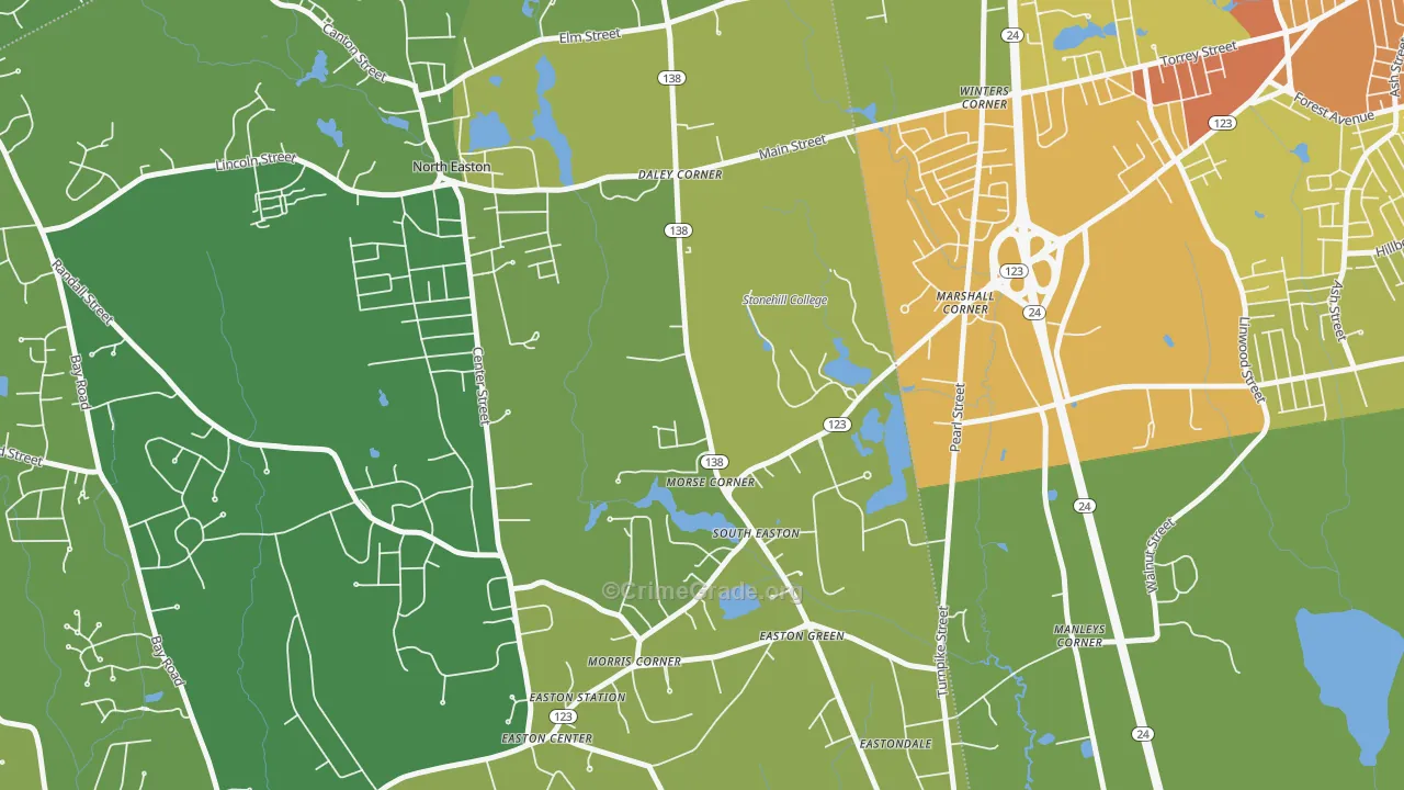 02357, MA Map of Vehicle Theft Rates
