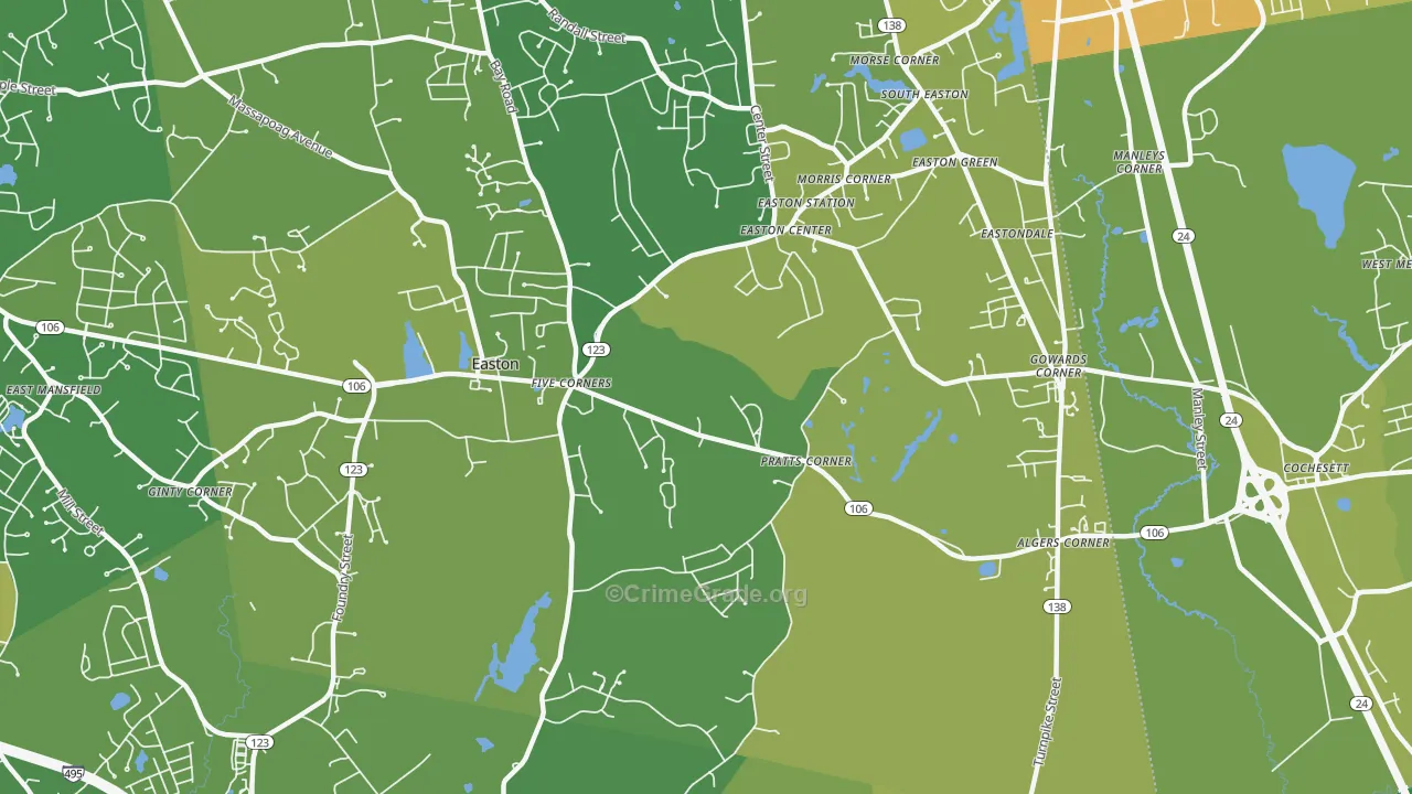 02375, MA Map of Vehicle Theft Rates