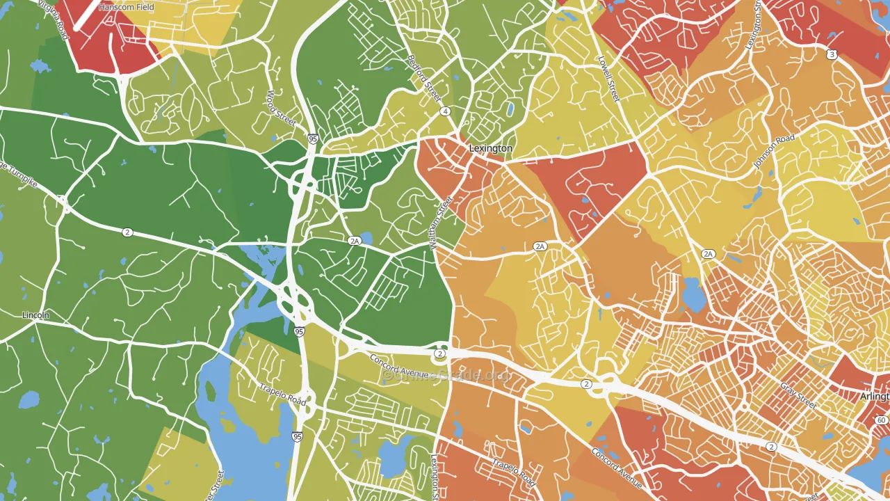 02421, MA Map of Vehicle Theft Rates