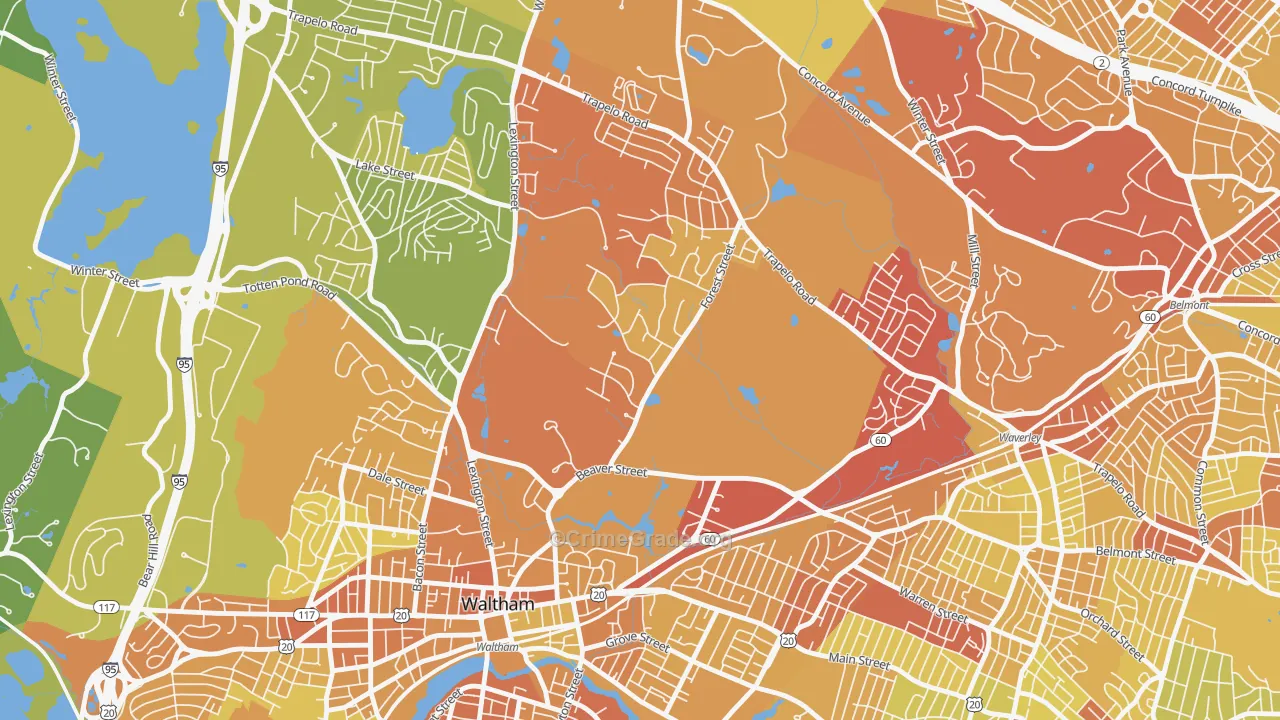 02452, MA Map of Vehicle Theft Rates
