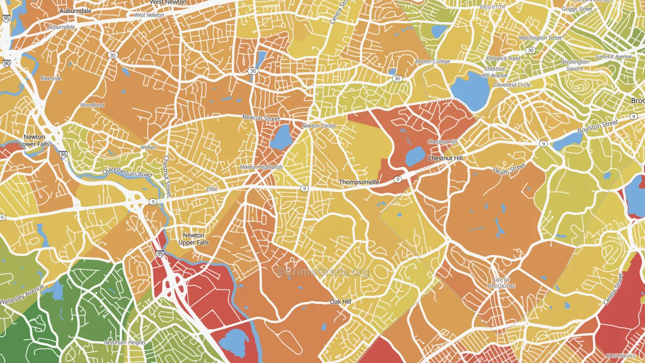 02459, MA Map of Vehicle Theft Rates