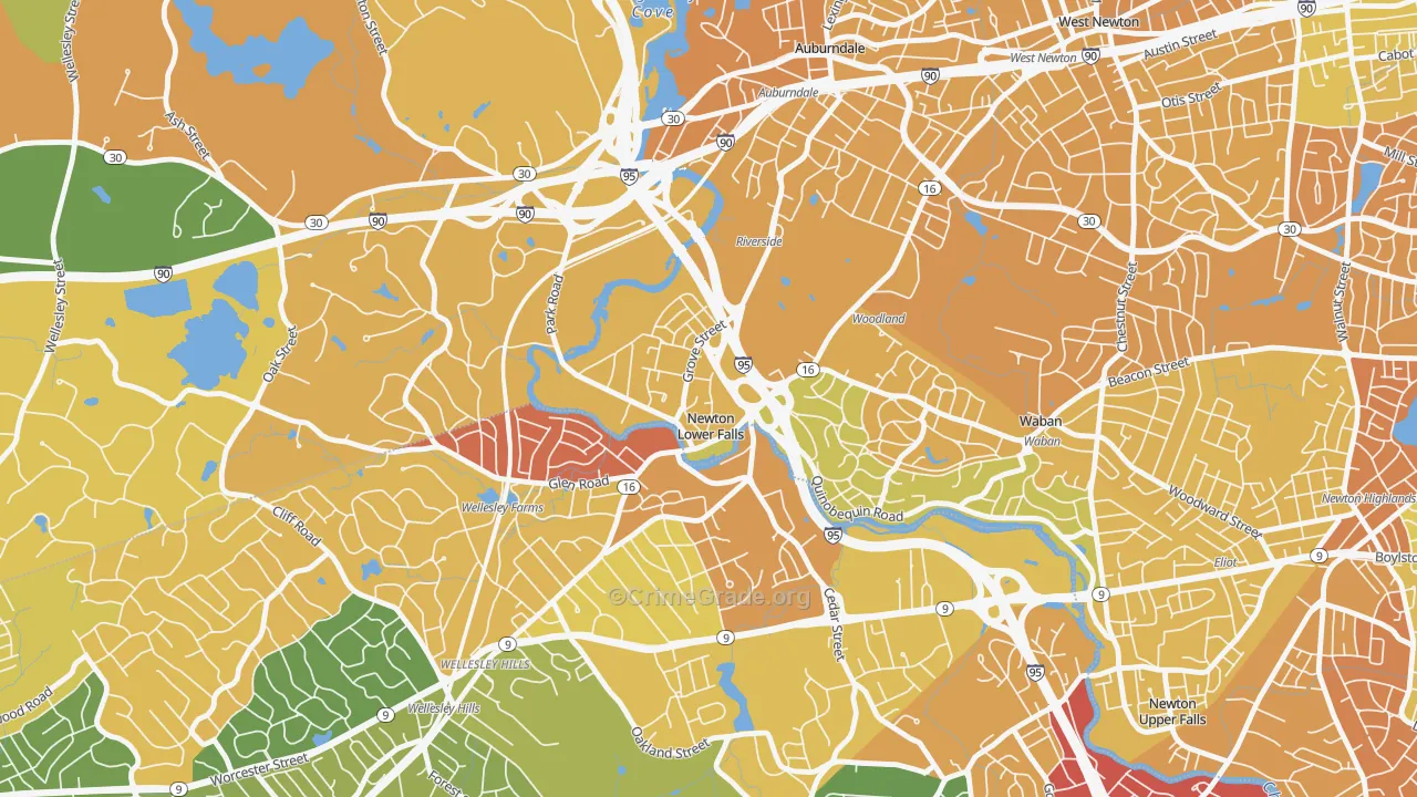 02462, MA Map of Vehicle Theft Rates