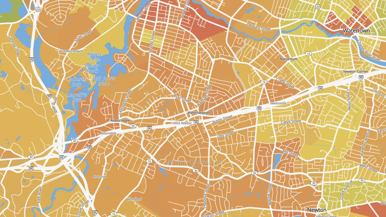 02465, MA Map of Vehicle Theft Rates