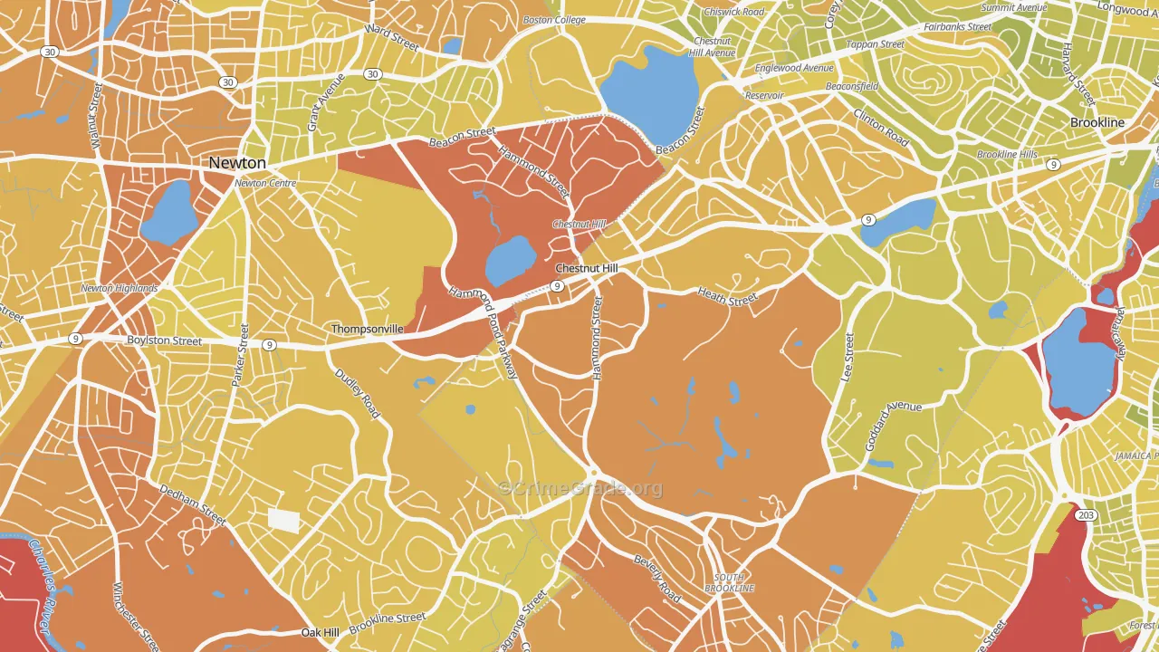 02467, MA Map of Vehicle Theft Rates