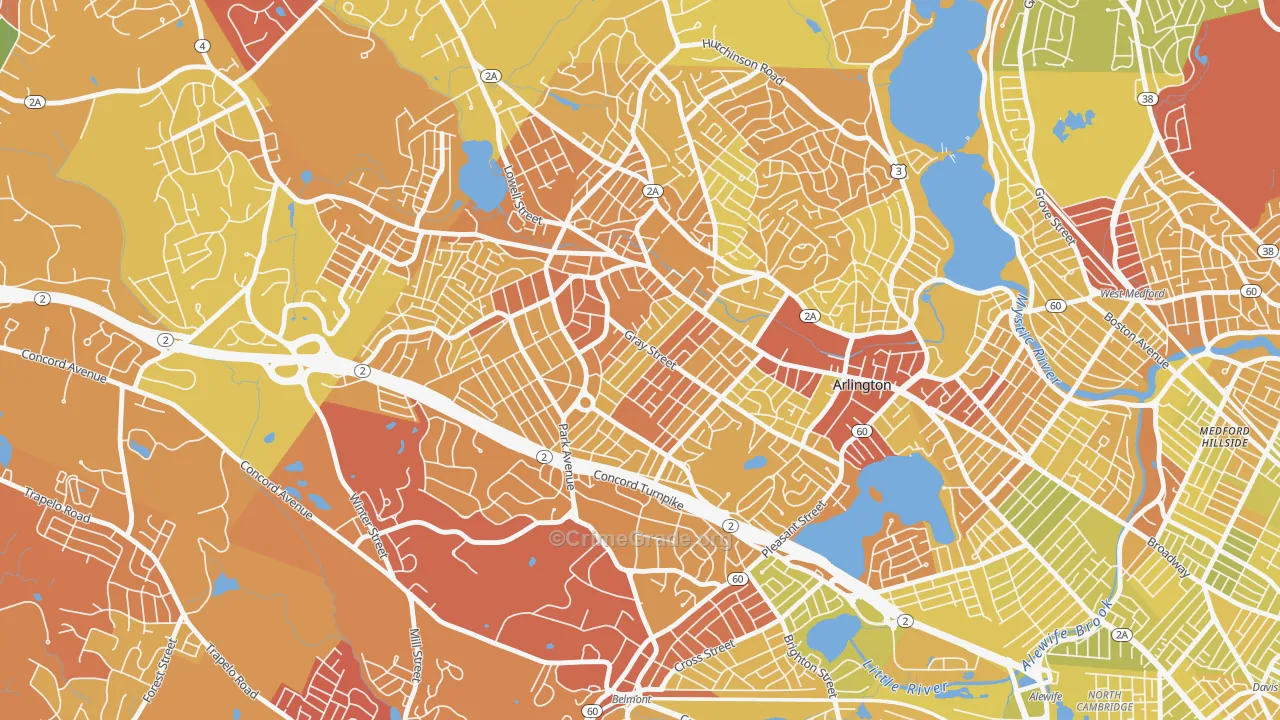 02476, MA Map of Vehicle Theft Rates