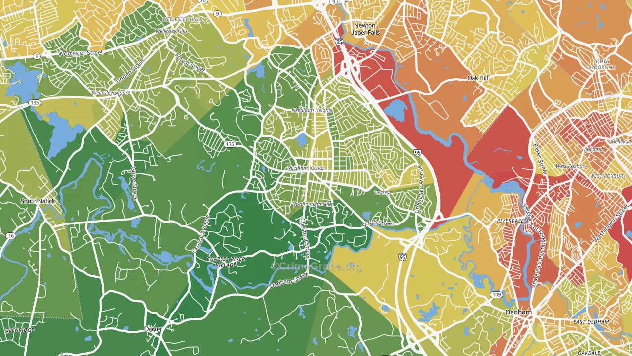 02492, MA Map of Vehicle Theft Rates