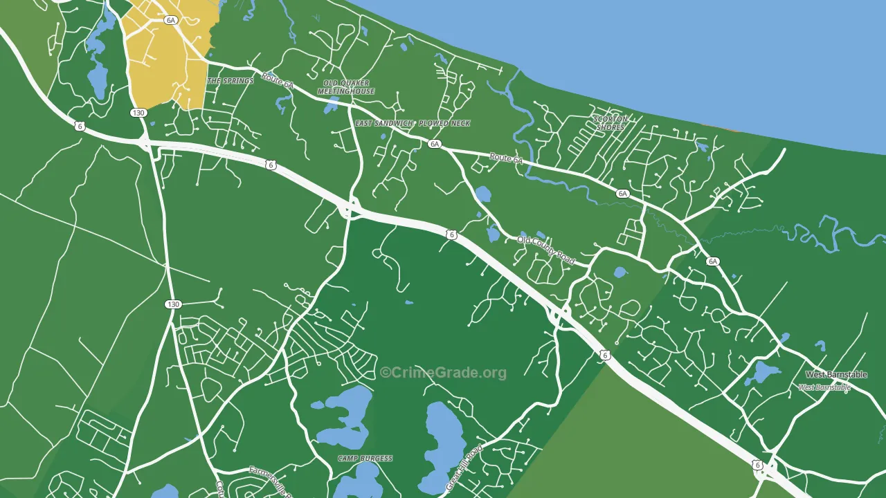 02537, MA Map of Vehicle Theft Rates