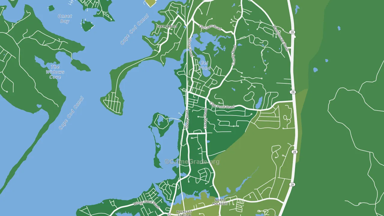 02553, MA Map of Vehicle Theft Rates