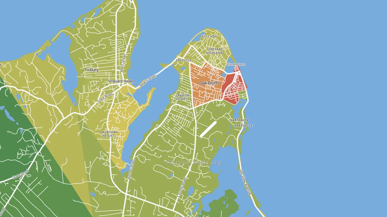02557, MA Map of Vehicle Theft Rates