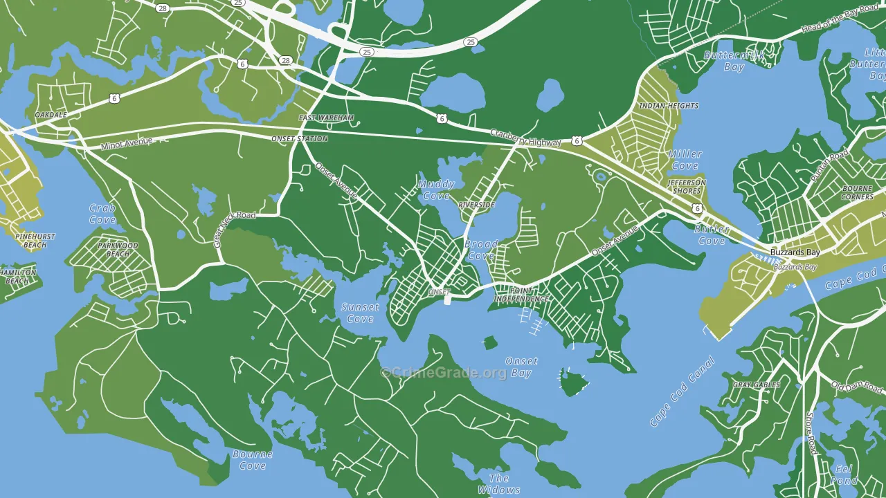 02558, MA Map of Vehicle Theft Rates