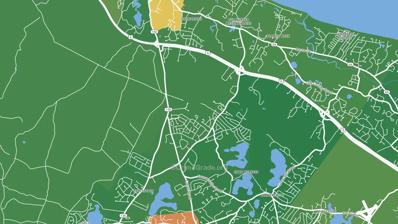 02563, MA Map of Vehicle Theft Rates