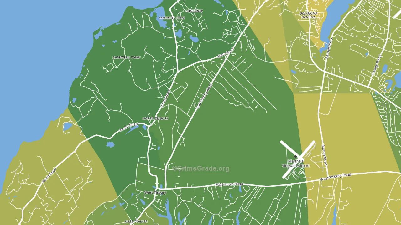 02575, MA Map of Vehicle Theft Rates