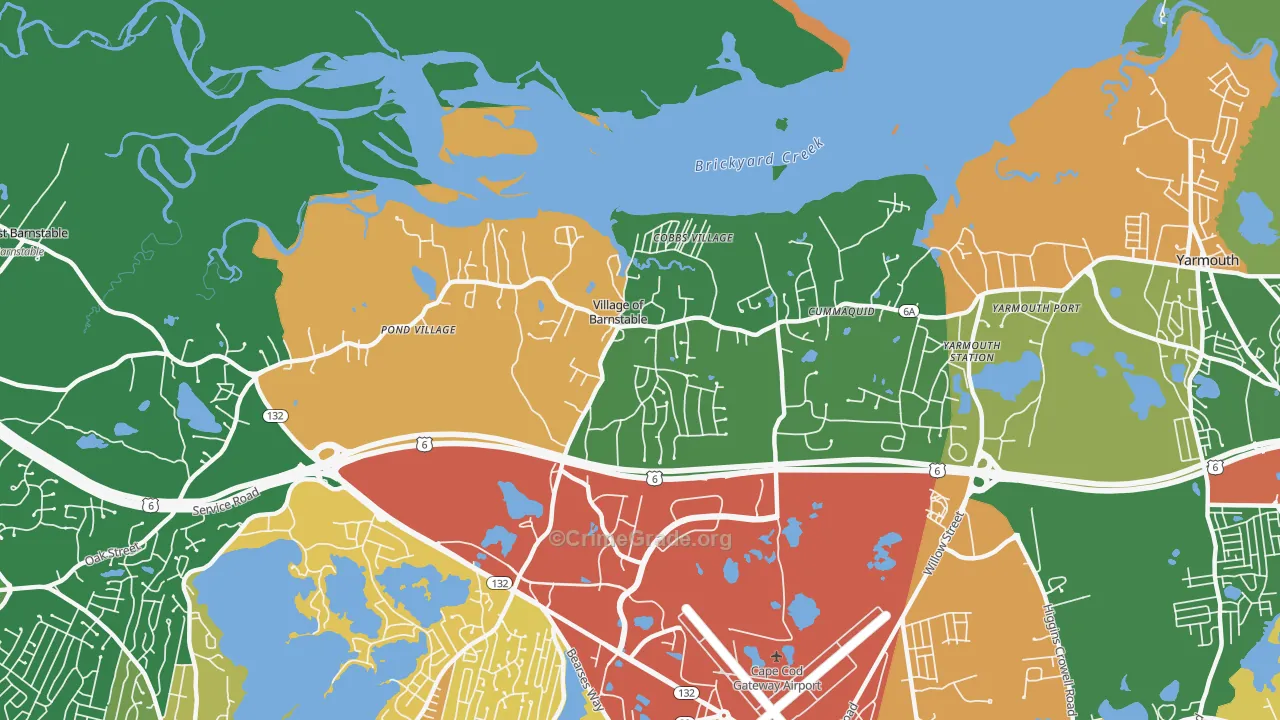 02630, MA Map of Vehicle Theft Rates