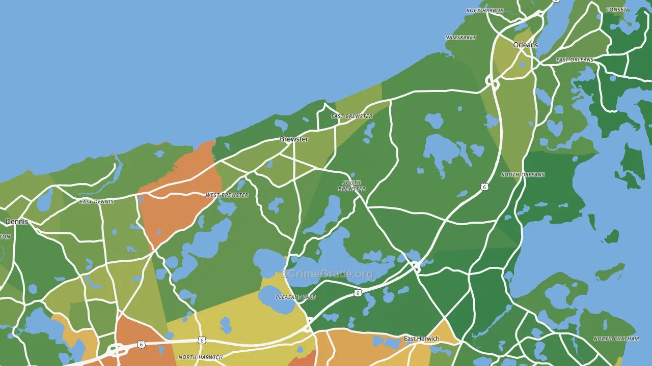 02631, MA Map of Vehicle Theft Rates