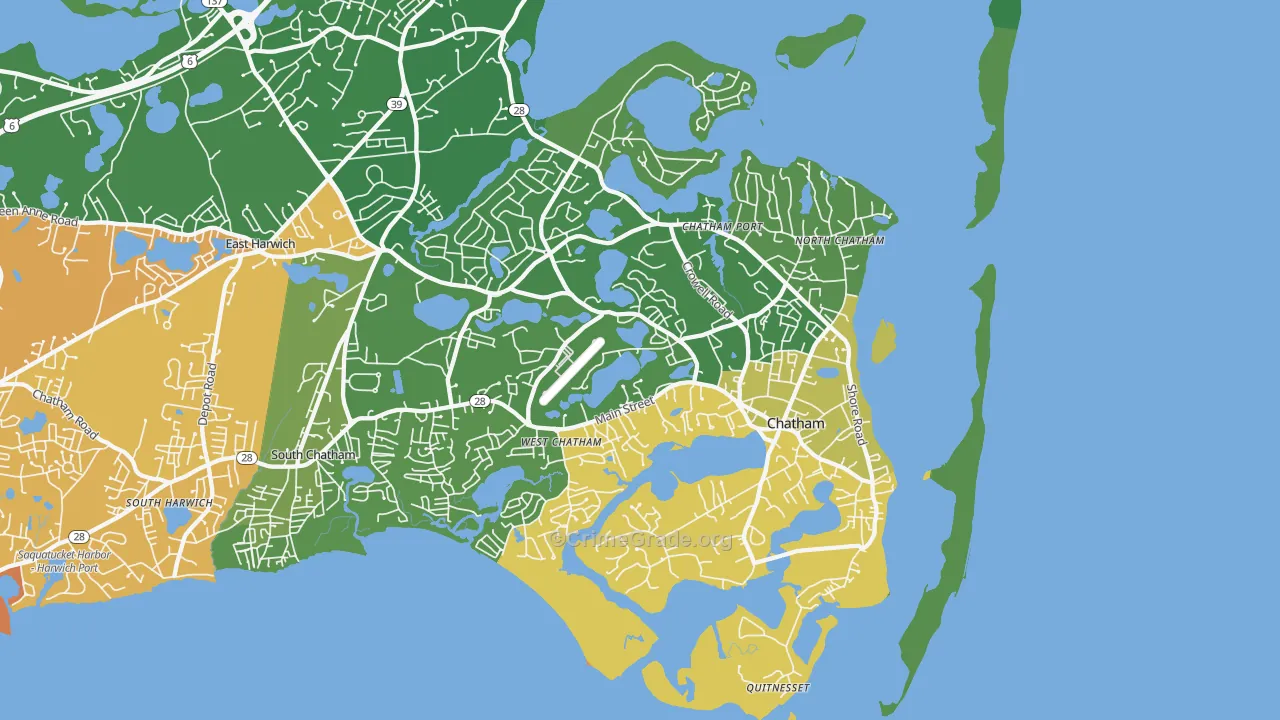 02633, MA Map of Vehicle Theft Rates