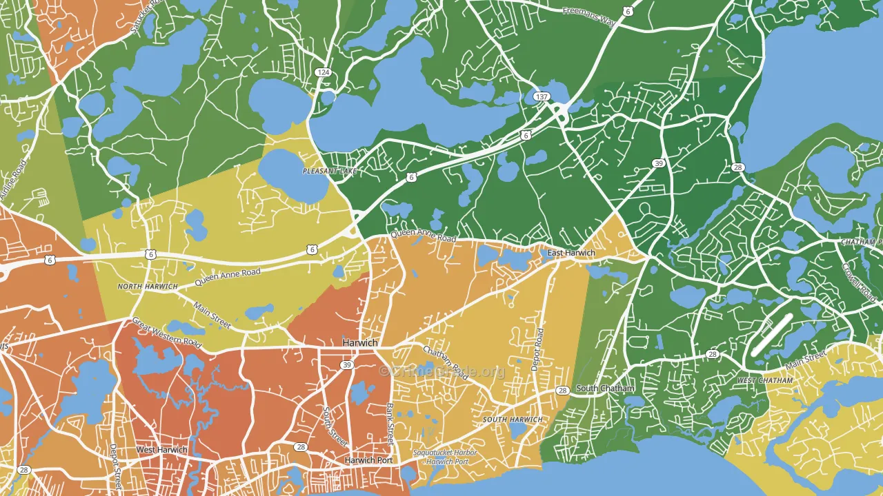02645, MA Map of Vehicle Theft Rates