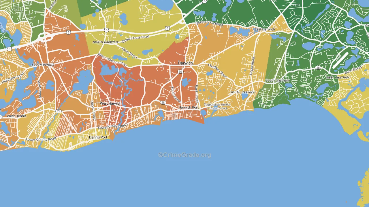 02646, MA Map of Vehicle Theft Rates