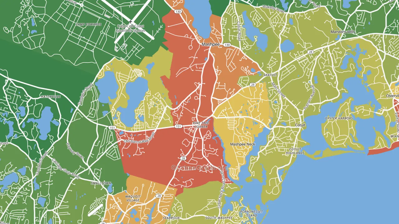 02649, MA Map of Vehicle Theft Rates