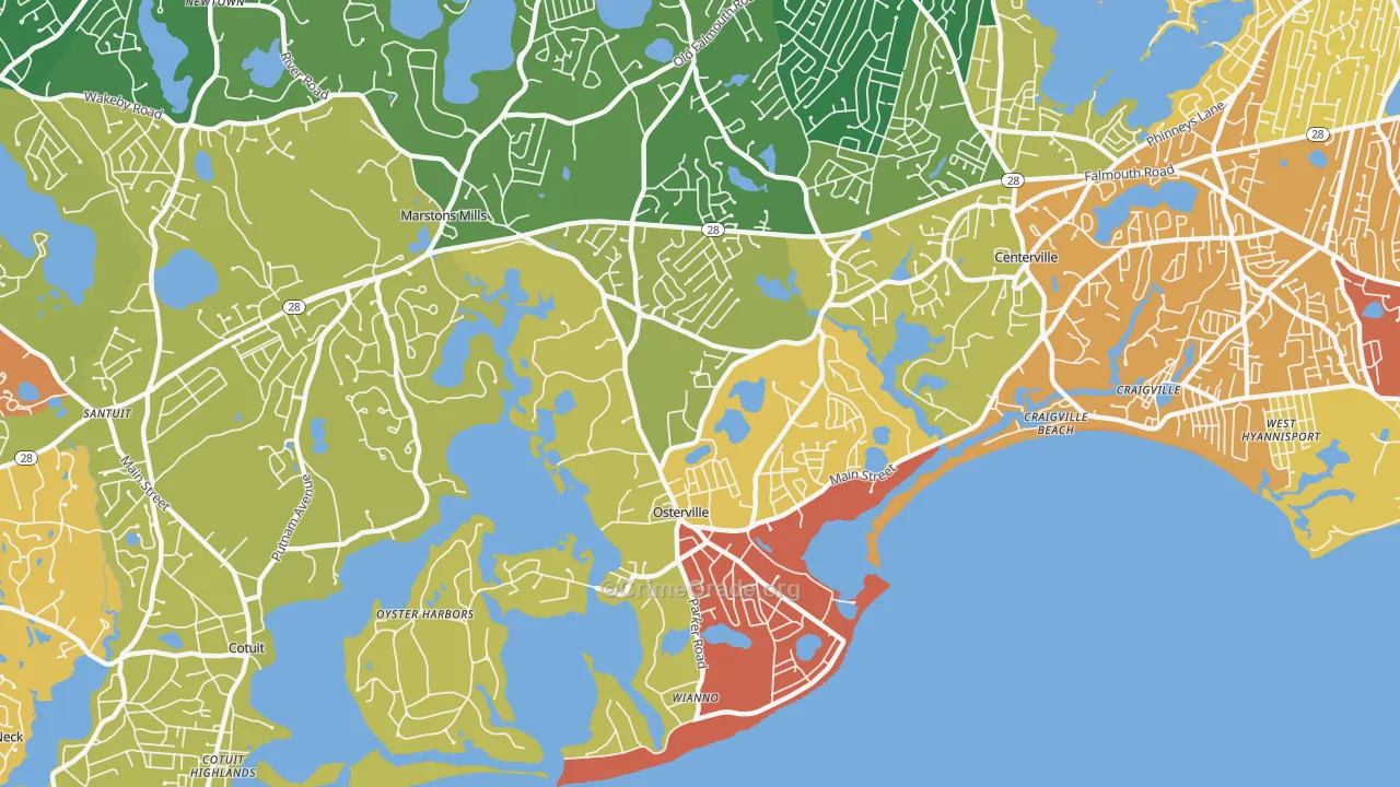 02655, MA Map of Vehicle Theft Rates