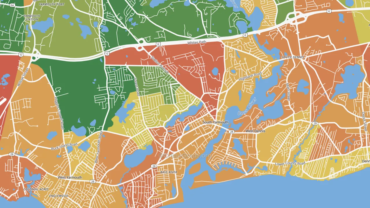 02664, MA Map of Vehicle Theft Rates