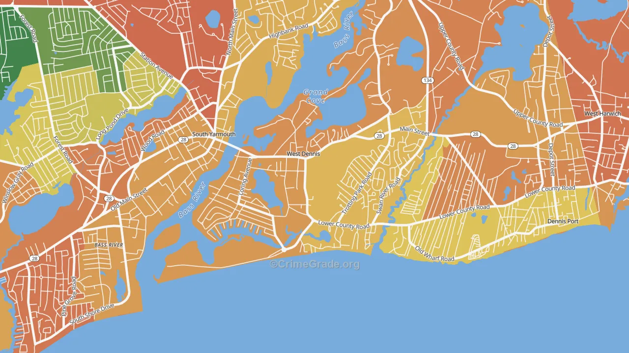 02670, MA Map of Vehicle Theft Rates