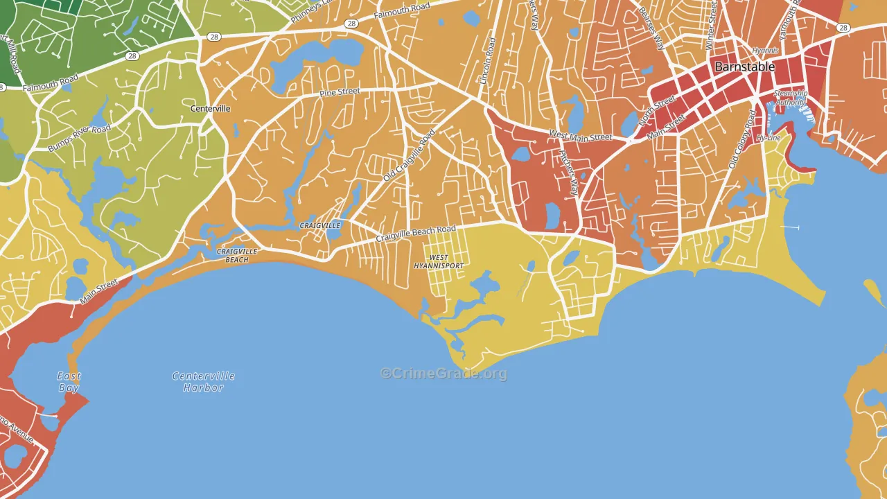 02672, MA Map of Vehicle Theft Rates