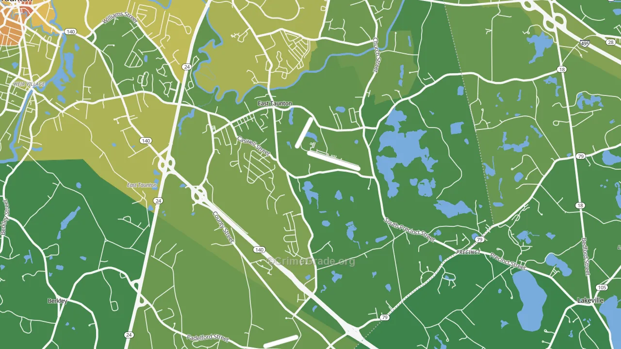 02718, MA Map of Vehicle Theft Rates