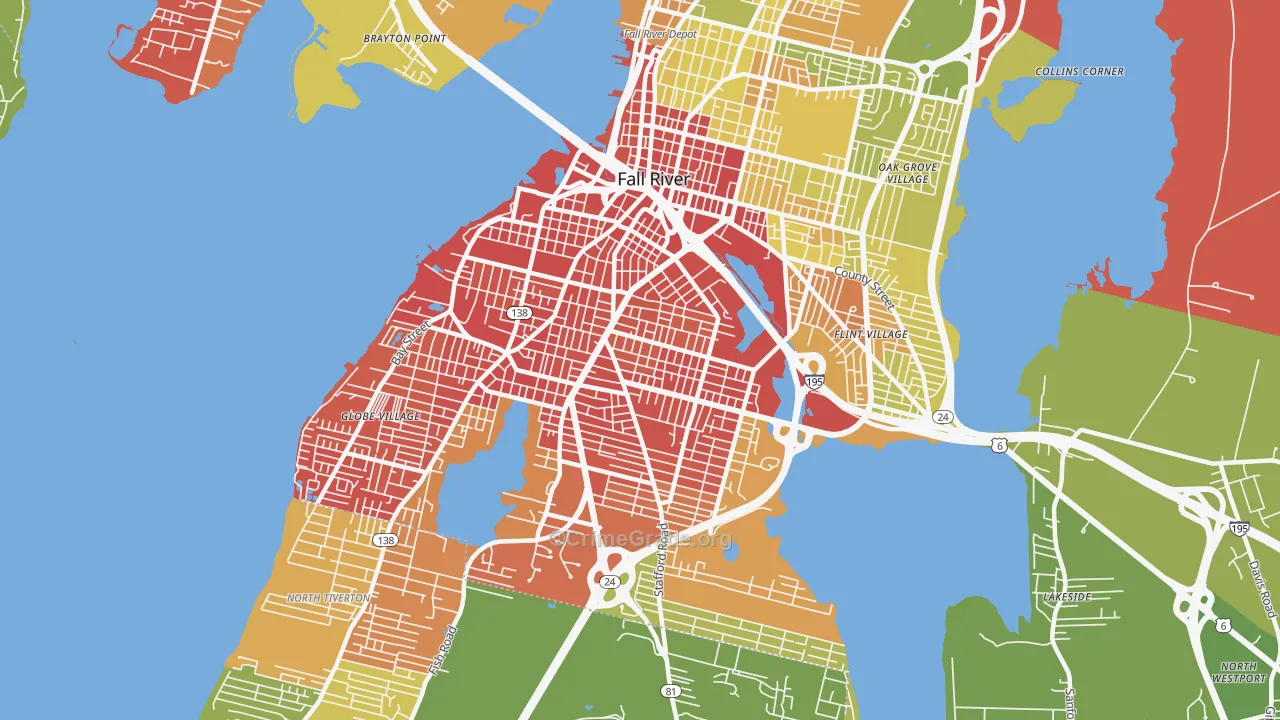 02721, MA Map of Vehicle Theft Rates