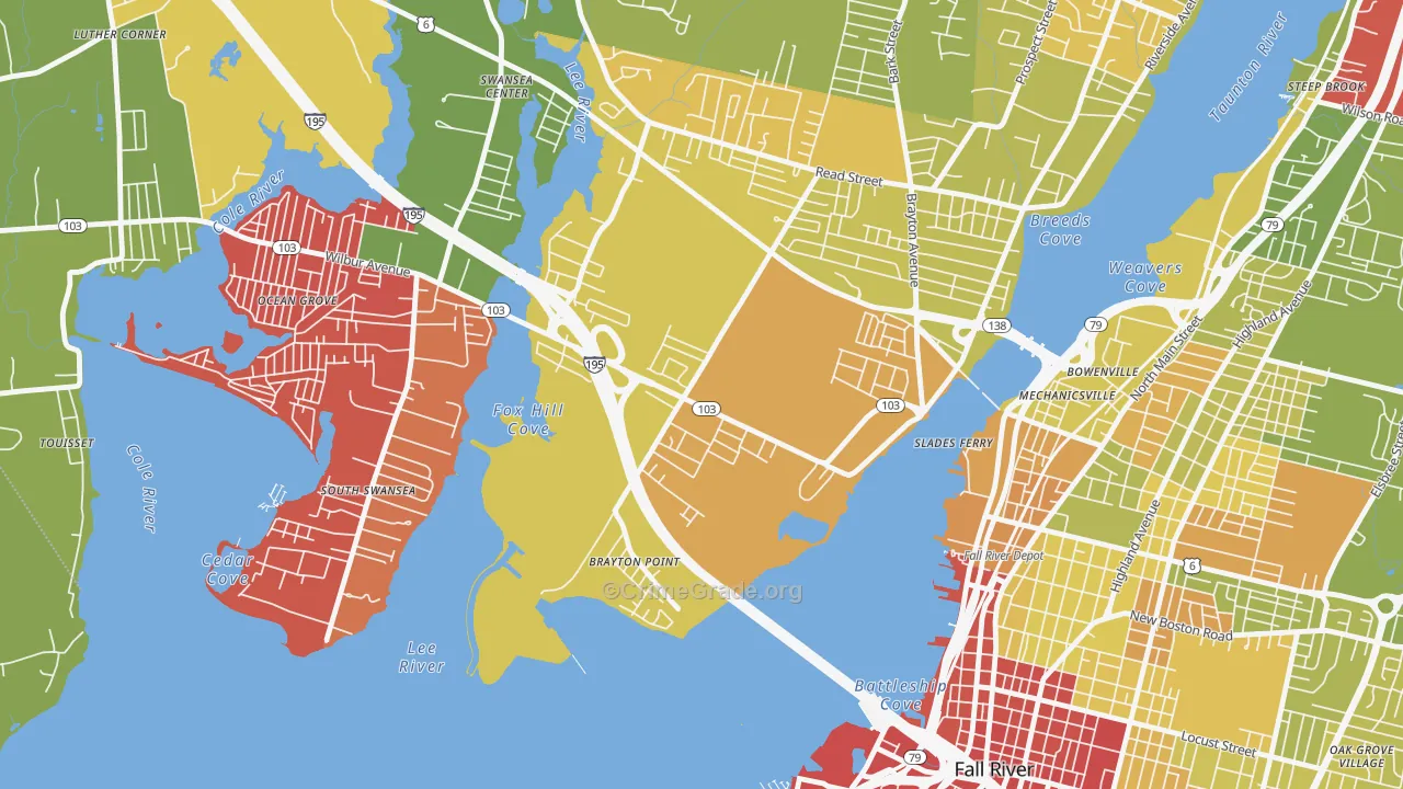 02725, MA Map of Vehicle Theft Rates