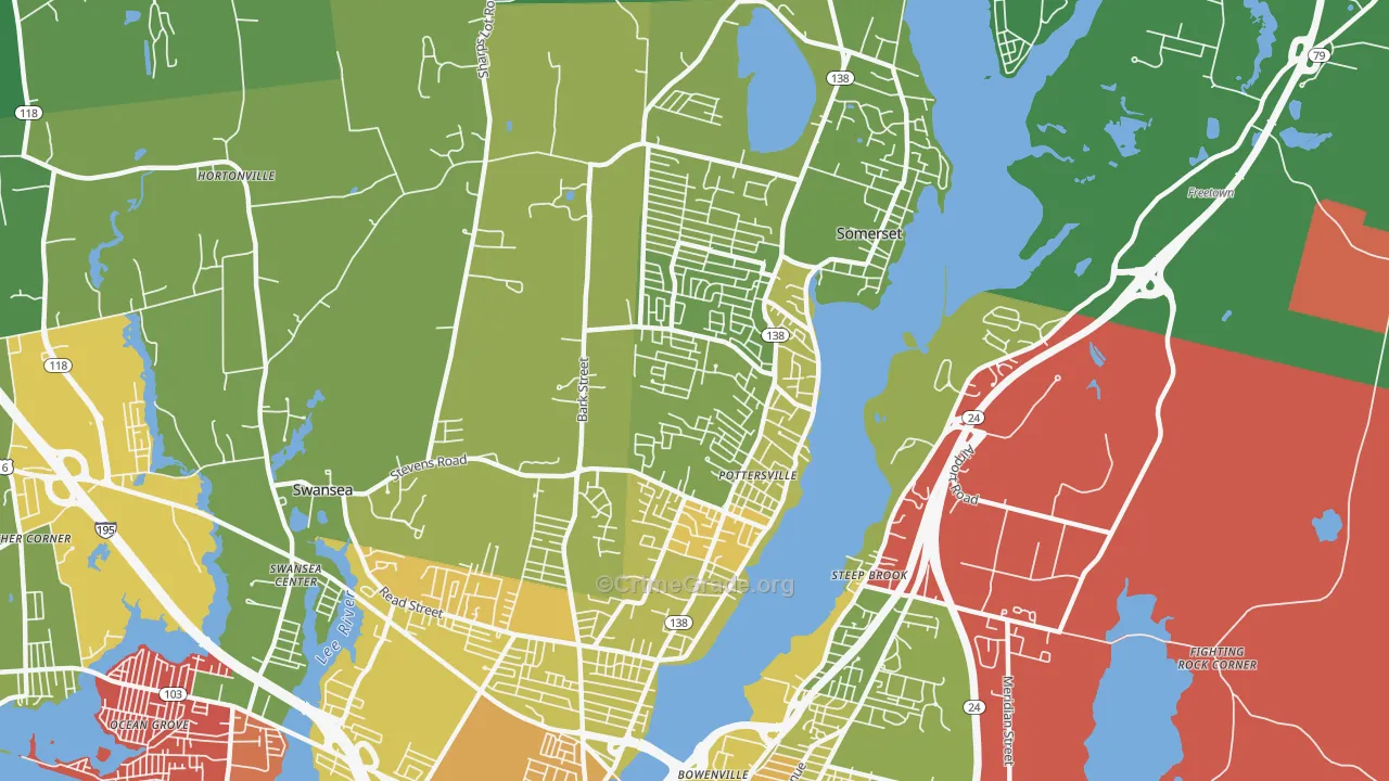 02726, MA Map of Vehicle Theft Rates