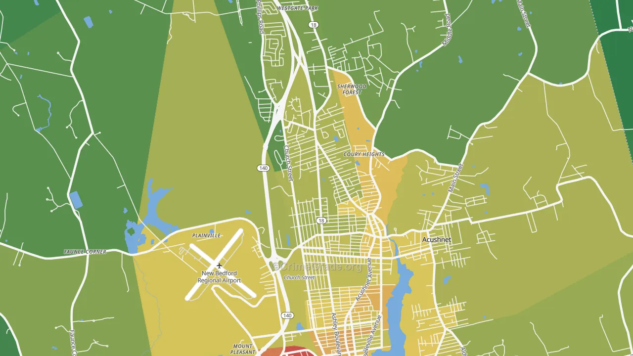 02745, MA Map of Vehicle Theft Rates