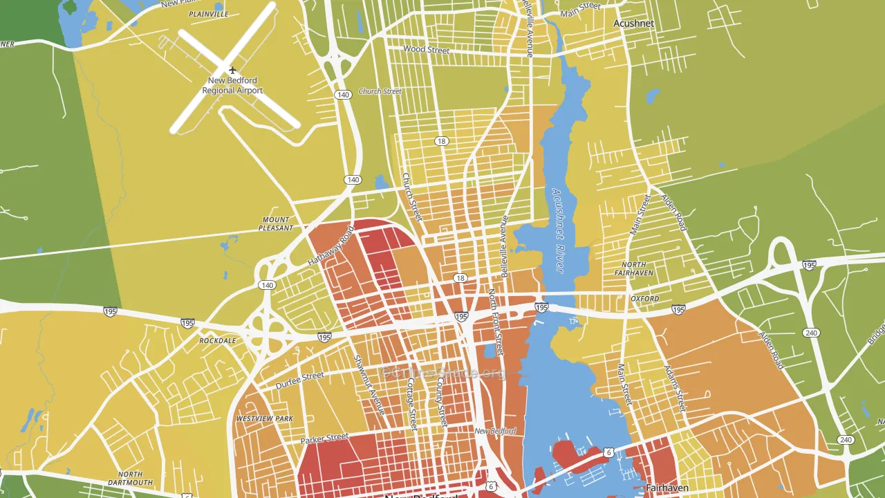 02746, MA Map of Vehicle Theft Rates