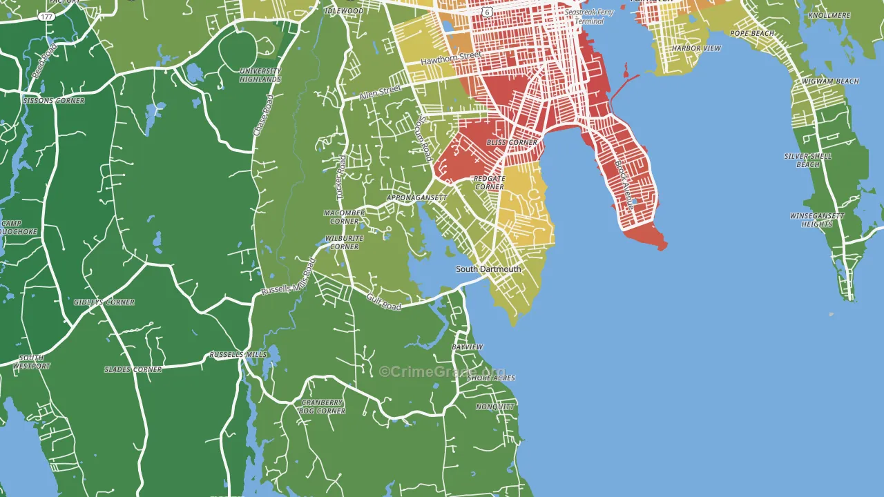 02748, MA Map of Vehicle Theft Rates