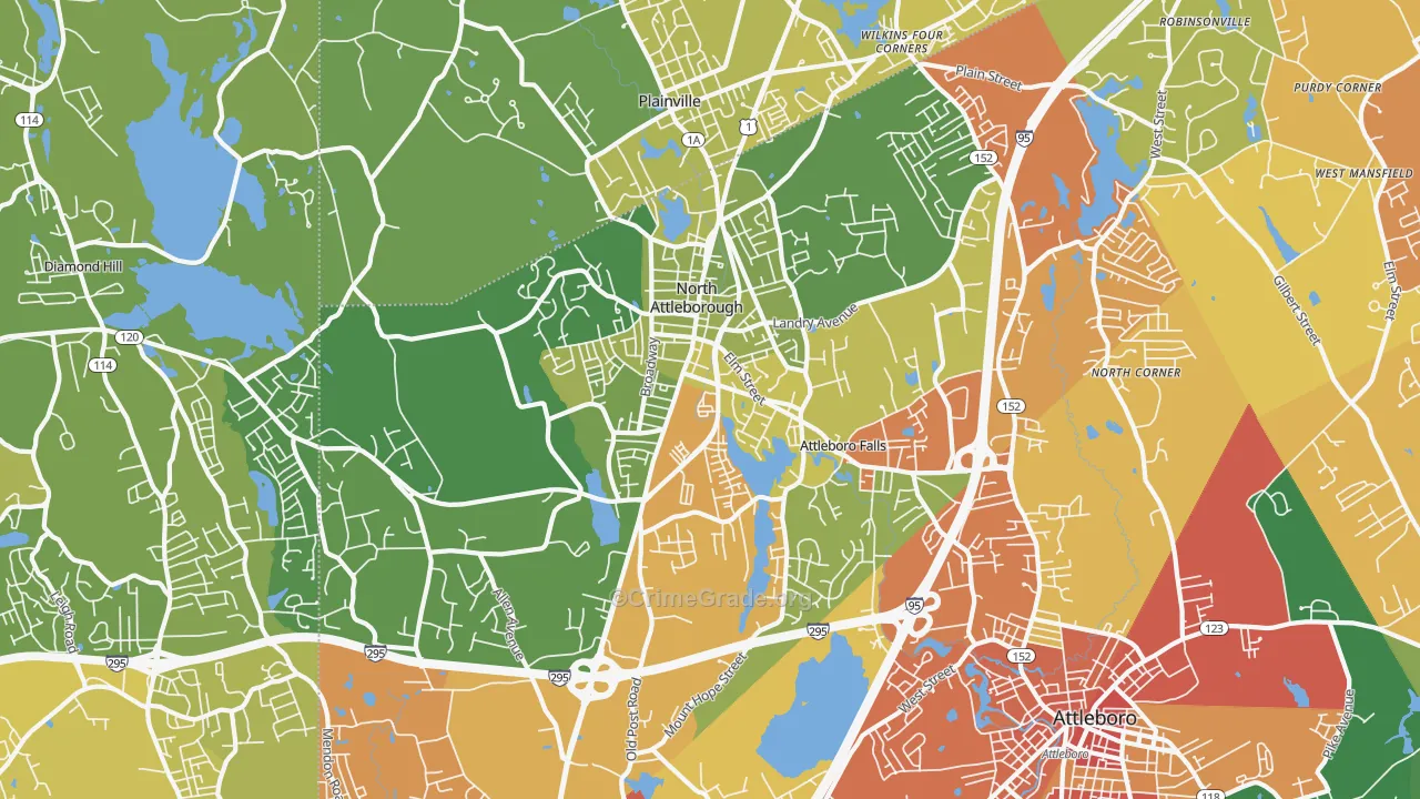 02760, MA Map of Vehicle Theft Rates