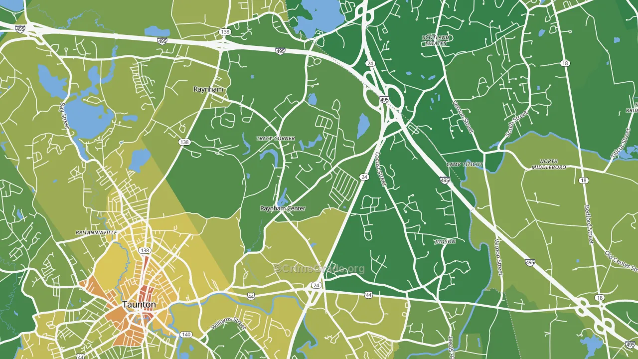 02767, MA Map of Vehicle Theft Rates