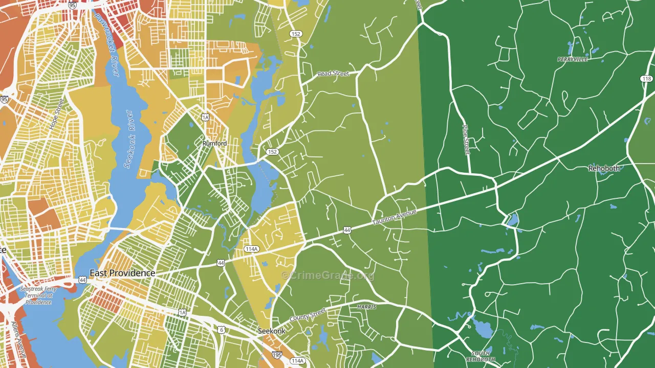 02771, MA Map of Vehicle Theft Rates