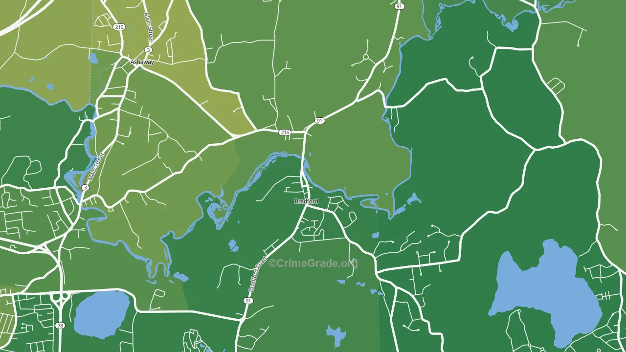 02808, RI Map of Vehicle Theft Rates