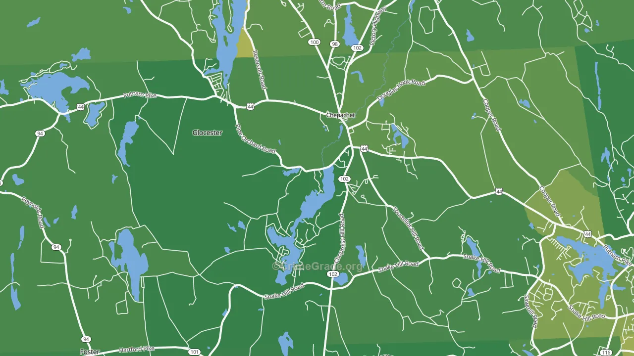 02814, RI Map of Vehicle Theft Rates