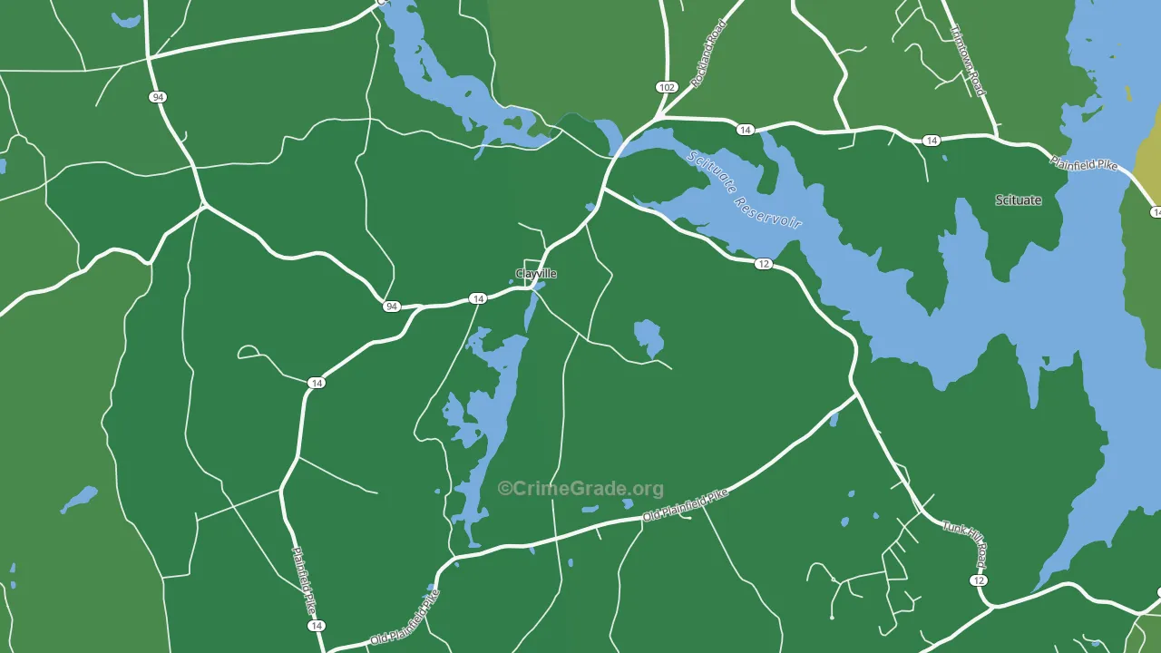 02815, RI Map of Vehicle Theft Rates