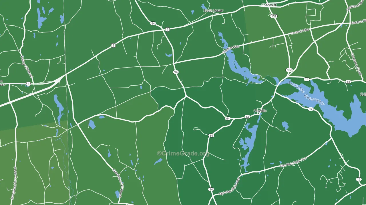 02825, RI Map of Vehicle Theft Rates