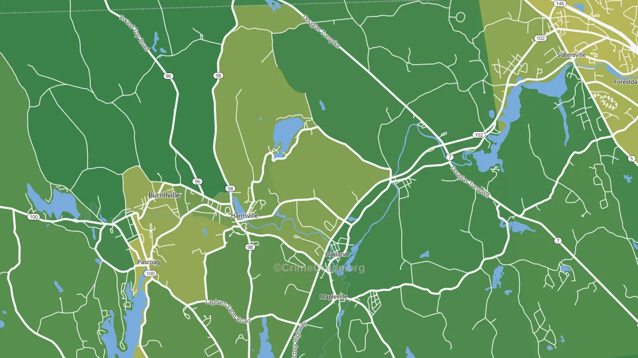 02830, RI Map of Vehicle Theft Rates