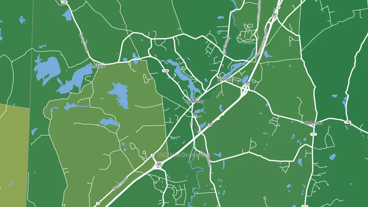 02832, RI Map of Vehicle Theft Rates