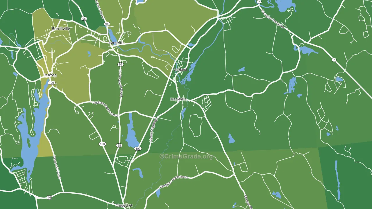 02839, RI Map of Vehicle Theft Rates