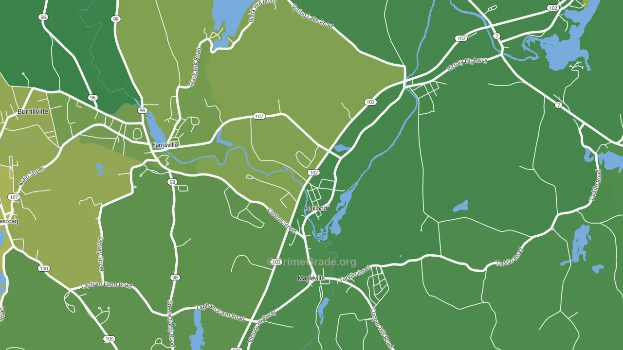 02858, RI Map of Vehicle Theft Rates