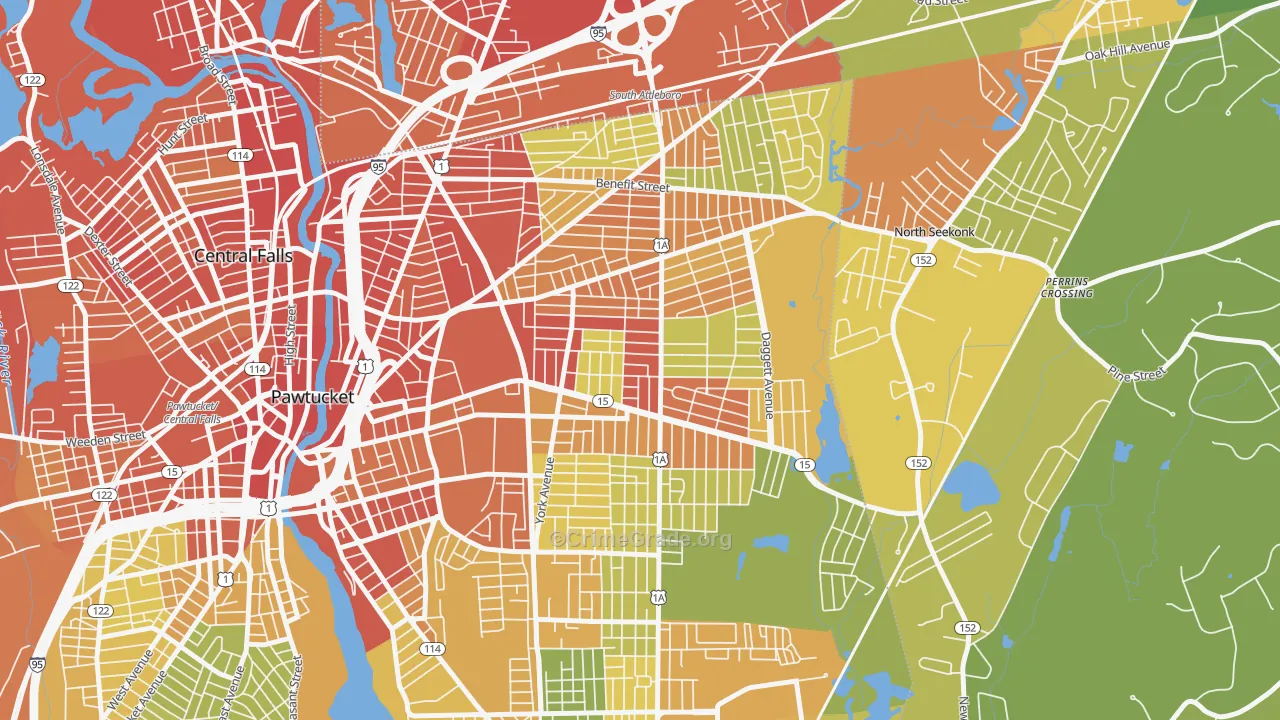 02861, RI Map of Vehicle Theft Rates