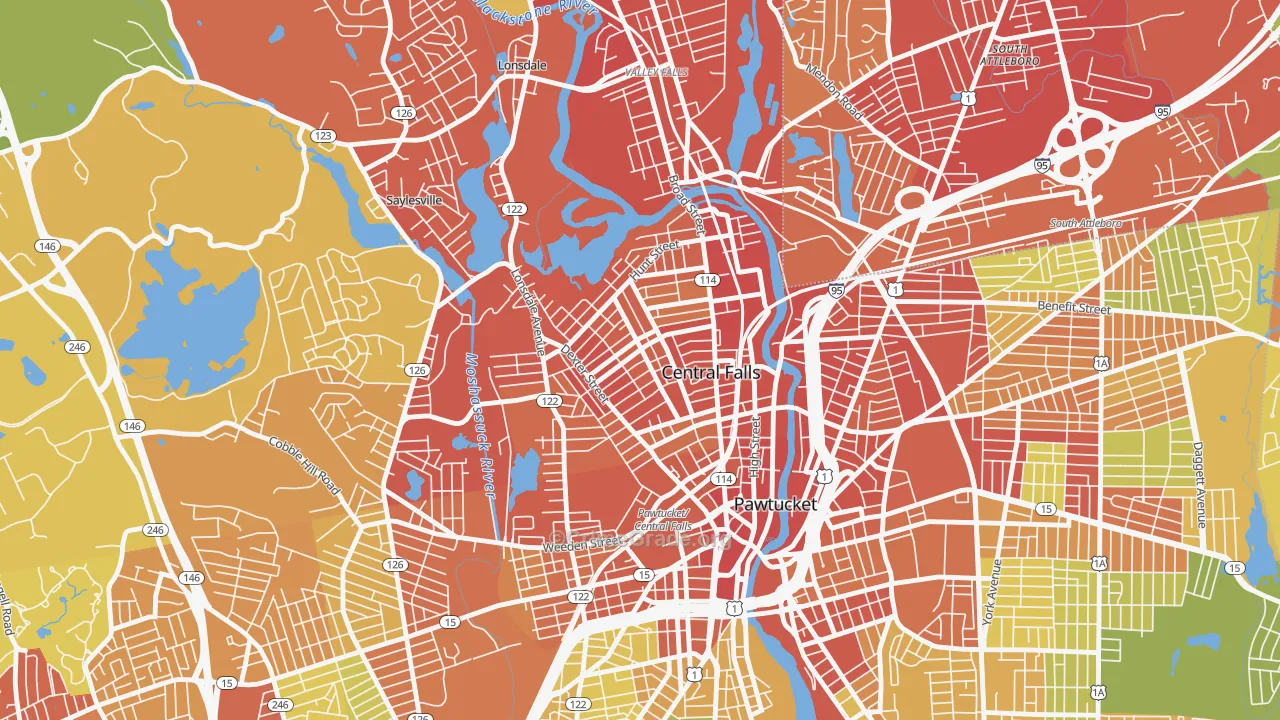 02863, RI Map of Vehicle Theft Rates