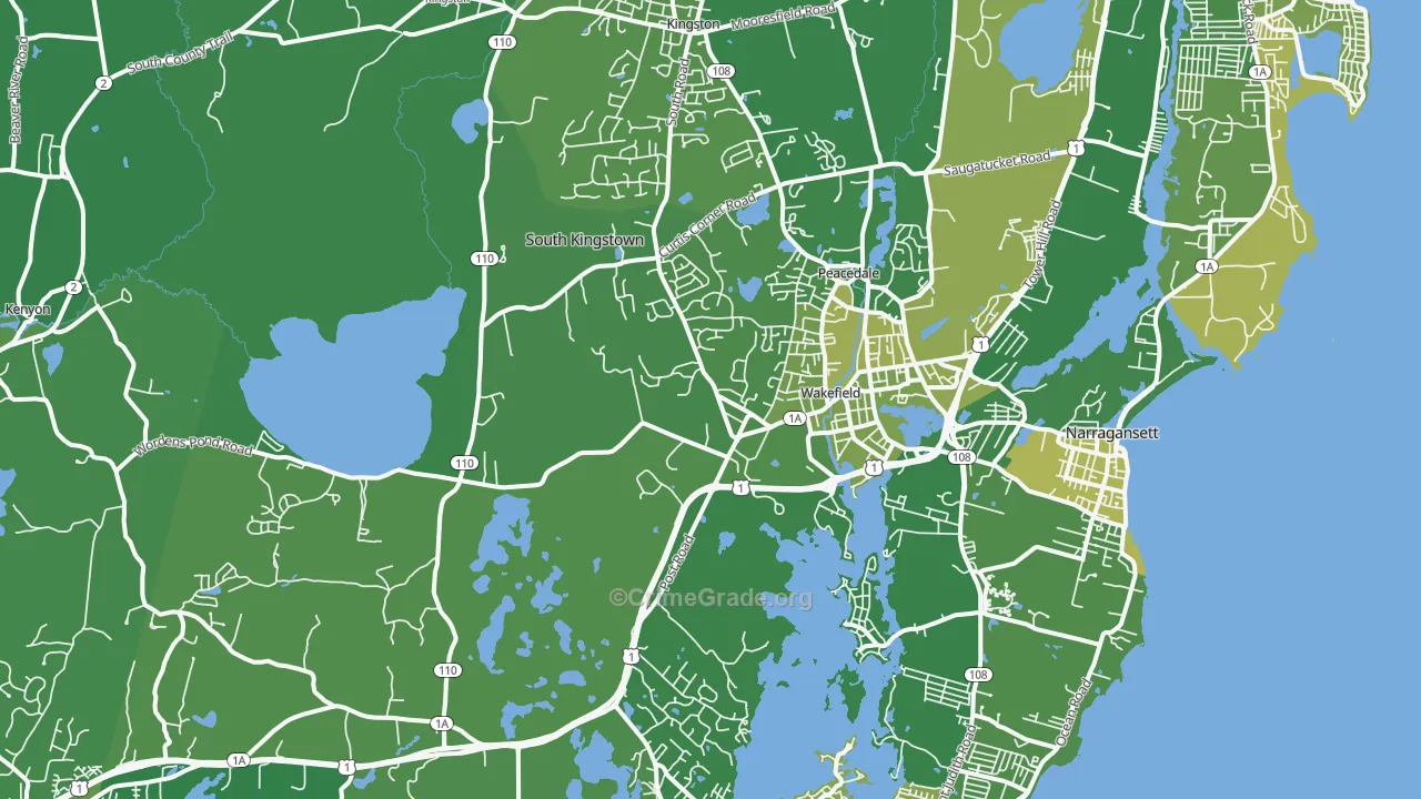02879, RI Map of Vehicle Theft Rates