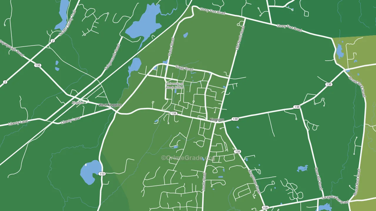02881, RI Map of Vehicle Theft Rates